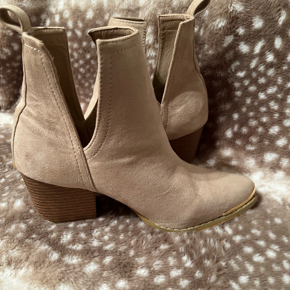 Chic Beige Ankle Booties for Women